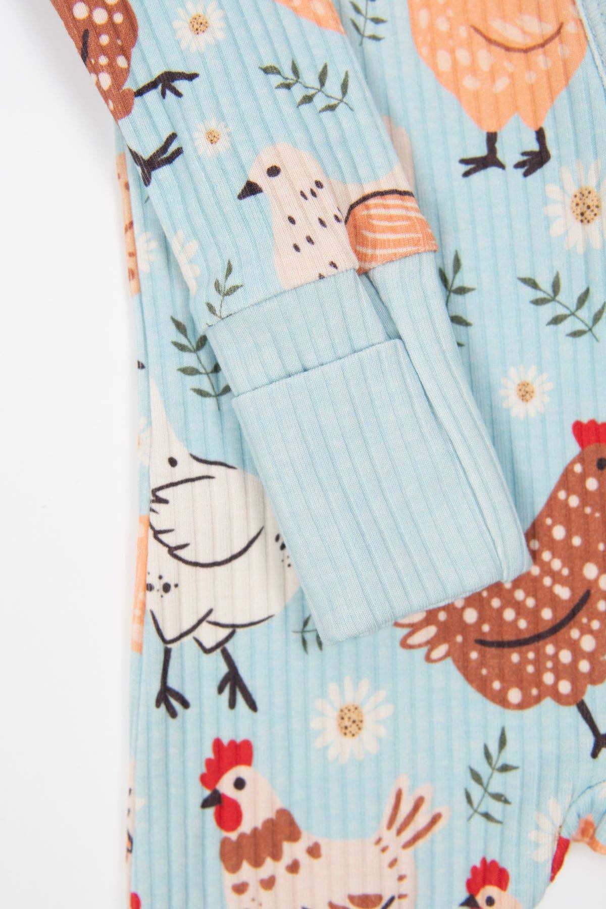 Cotton Ribbed Zippy | Blue Chickens & Blooms