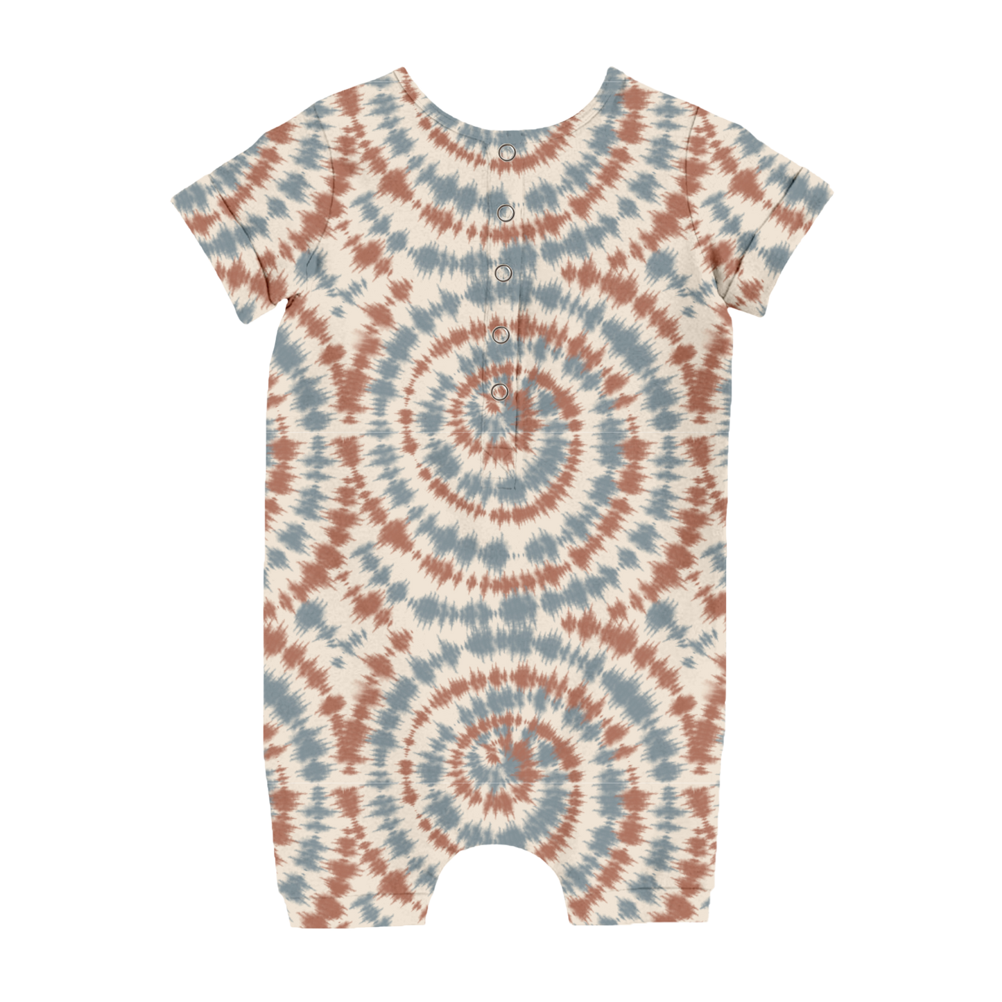 Bamboo Shortie Romper- Americana Tie Dye