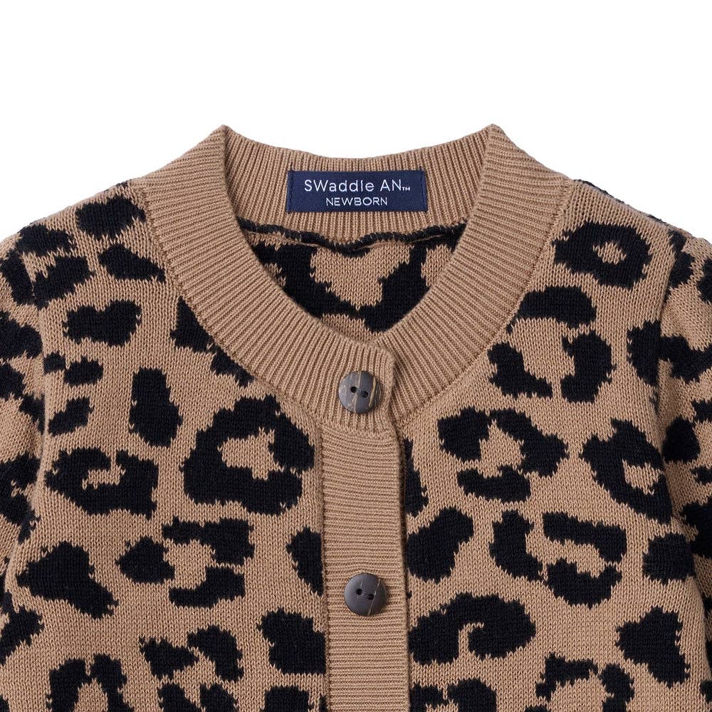 100% Cotton Knit Romper | Leopard