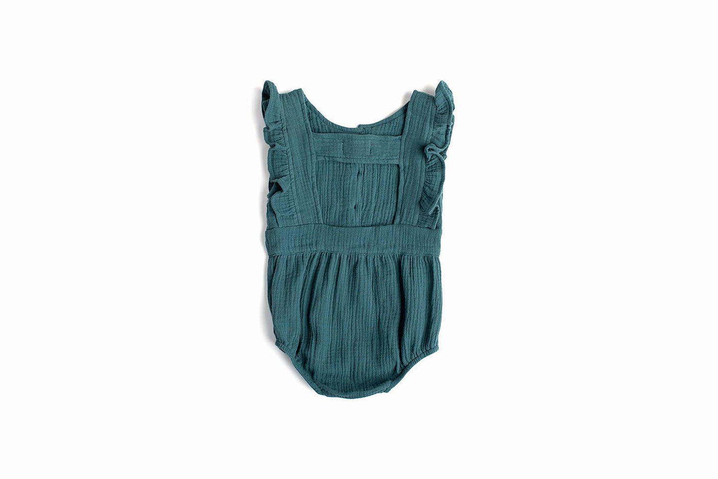 Backless Cotton Romper | Peacock