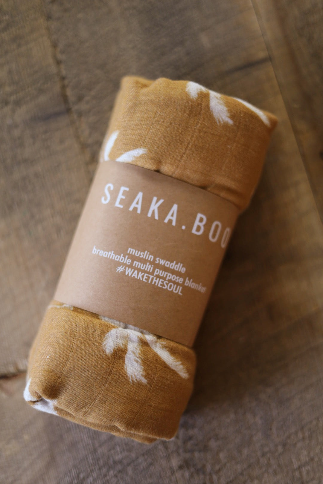 Organic Bamboo Cotton Muslin Swaddle | Toffee Palm